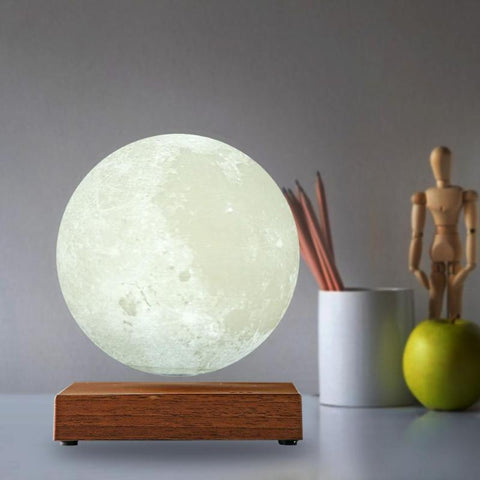 Magnetic Levitation LED Touch 3D Print Light Bedroom Moon Night Lamp